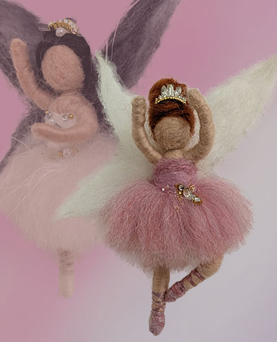Ballerina Elfe Filz Wolle neelde felted ballerina